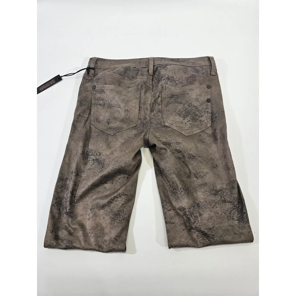 Genetic Denim The Raquel Pants Womens 25 Brown Mottled‎ Mid Rise Crop Cigarette